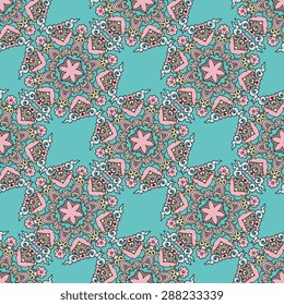 Seamless pattern ethnic style. Vintage decorative texture. Indian, arabic motive.