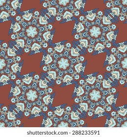 Seamless pattern ethnic style. Vintage decorative texture. Indian, arabic motive.
