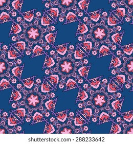 Seamless pattern ethnic style. Vintage decorative texture. Indian, arabic motive.