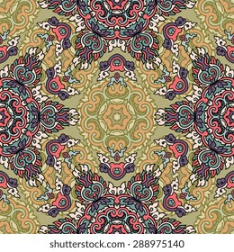 Seamless pattern ethnic style. Vintage decorative texture. Indian, arabic motive.