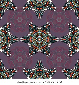 Seamless pattern ethnic style. Vintage decorative texture. Indian, arabic motive.