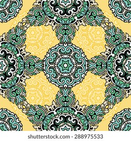 Seamless pattern ethnic style. Vintage decorative texture. Indian, arabic motive.