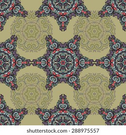 Seamless pattern ethnic style. Vintage decorative texture. Indian, arabic motive.