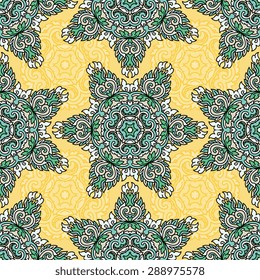 Seamless pattern ethnic style. Vintage decorative texture. Indian, arabic motive.