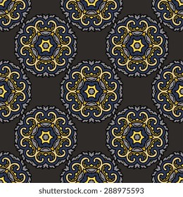 Seamless pattern ethnic style. Vintage decorative texture. Indian, arabic motive.