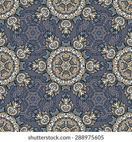 Seamless pattern ethnic style. Vintage decorative texture. Indian, arabic motive.
