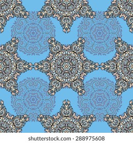 Seamless pattern ethnic style. Vintage decorative texture. Indian, arabic motive.