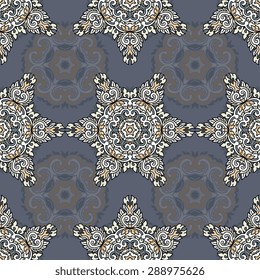 Seamless pattern ethnic style. Vintage decorative texture. Indian, arabic motive.