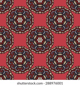 Seamless pattern ethnic style. Vintage decorative texture. Indian, arabic motive.