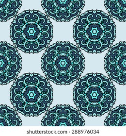 Seamless pattern ethnic style. Vintage decorative texture. Indian, arabic motive.