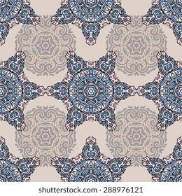 Seamless pattern ethnic style. Vintage decorative texture. Indian, arabic motive.