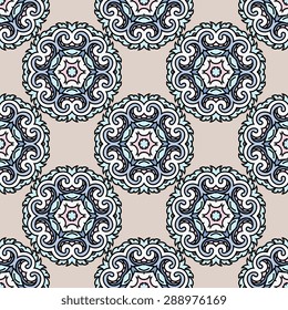 Seamless pattern ethnic style. Vintage decorative texture. Indian, arabic motive.