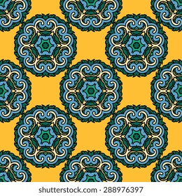 Seamless pattern ethnic style. Vintage decorative texture. Indian, arabic motive.
