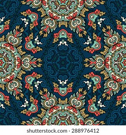 Seamless pattern ethnic style. Vintage decorative texture. Indian, arabic motive.