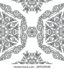 Seamless pattern ethnic style. Vintage decorative texture. Indian, arabic motive.