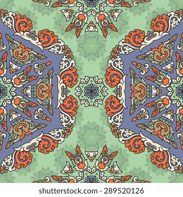 Seamless pattern ethnic style. Vintage decorative texture. Indian, arabic motive.