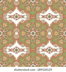 Seamless pattern ethnic style. Vintage decorative texture. Indian, arabic motive.