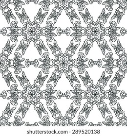 Seamless pattern ethnic style. Vintage decorative texture. Indian, arabic motive.