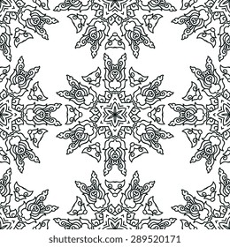 Seamless pattern ethnic style. Vintage decorative texture. Indian, arabic motive.