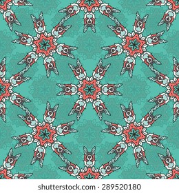 Seamless pattern ethnic style. Vintage decorative texture. Indian, arabic motive.