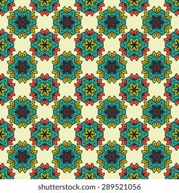 Seamless pattern ethnic style. Vintage decorative texture. Indian, arabic motive.