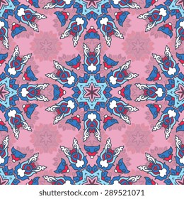 Seamless pattern ethnic style. Vintage decorative texture. Indian, arabic motive.