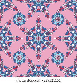 Seamless pattern ethnic style. Vintage decorative texture. Indian, arabic motive.
