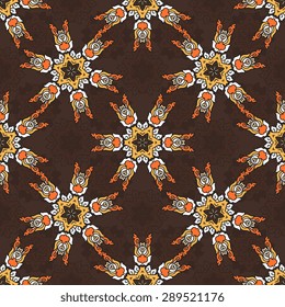 Seamless pattern ethnic style. Vintage decorative texture. Indian, arabic motive.