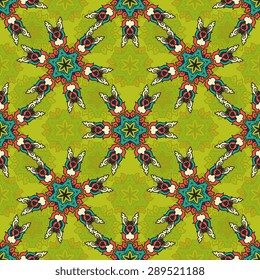 Seamless pattern ethnic style. Vintage decorative texture. Indian, arabic motive.