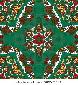 Seamless pattern ethnic style. Vintage decorative texture. Indian, arabic motive.