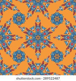 Seamless pattern ethnic style. Vintage decorative texture. Indian, arabic motive.
