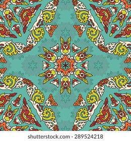 Seamless pattern ethnic style. Vintage decorative texture. Indian, arabic motive.