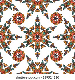 Seamless pattern ethnic style. Vintage decorative texture. Indian, arabic motive.