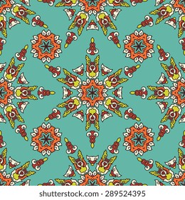 Seamless pattern ethnic style. Vintage decorative texture. Indian, arabic motive.