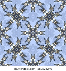 Seamless pattern ethnic style. Vintage decorative texture. Indian, arabic motive.