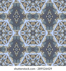 Seamless pattern ethnic style. Vintage decorative texture. Indian, arabic motive.