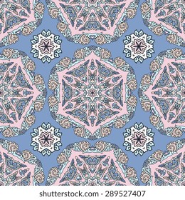 Seamless pattern ethnic style. Vintage decorative texture. Indian, arabic motive.