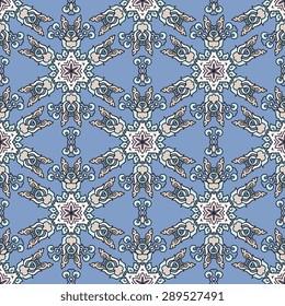 Seamless pattern ethnic style. Vintage decorative texture. Indian, arabic motive.