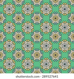 Seamless pattern ethnic style. Vintage decorative texture. Indian, arabic motive.