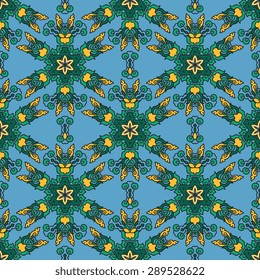Seamless pattern ethnic style. Vintage decorative texture. Indian, arabic motive.