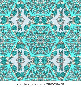 Seamless pattern ethnic style. Vintage decorative texture. Indian, arabic motive.