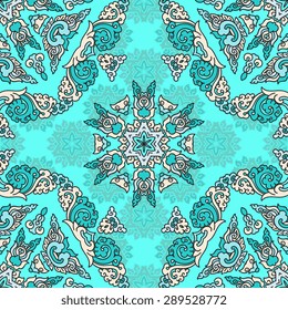 Seamless pattern ethnic style. Vintage decorative texture. Indian, arabic motive.
