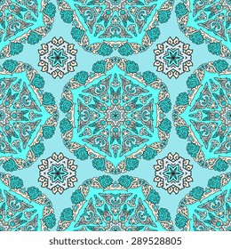 Seamless pattern ethnic style. Vintage decorative texture. Indian, arabic motive.