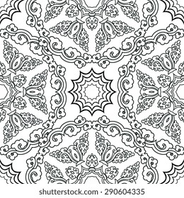 Seamless pattern ethnic style. Vintage decorative texture. Indian, arabic motive.