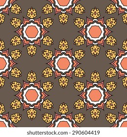Seamless pattern ethnic style. Vintage decorative texture. Indian, arabic motive.