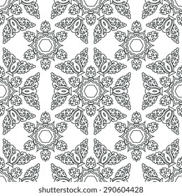 Seamless pattern ethnic style. Vintage decorative texture. Indian, arabic motive.