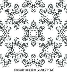 Seamless pattern ethnic style. Vintage decorative texture. Indian, arabic motive.