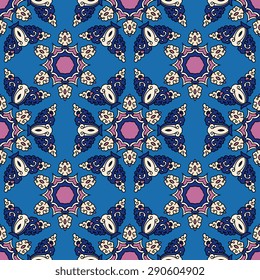 Seamless pattern ethnic style. Vintage decorative texture. Indian, arabic motive.