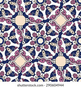 Seamless pattern ethnic style. Vintage decorative texture. Indian, arabic motive.