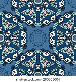 Seamless pattern ethnic style. Vintage decorative texture. Indian, arabic motive.